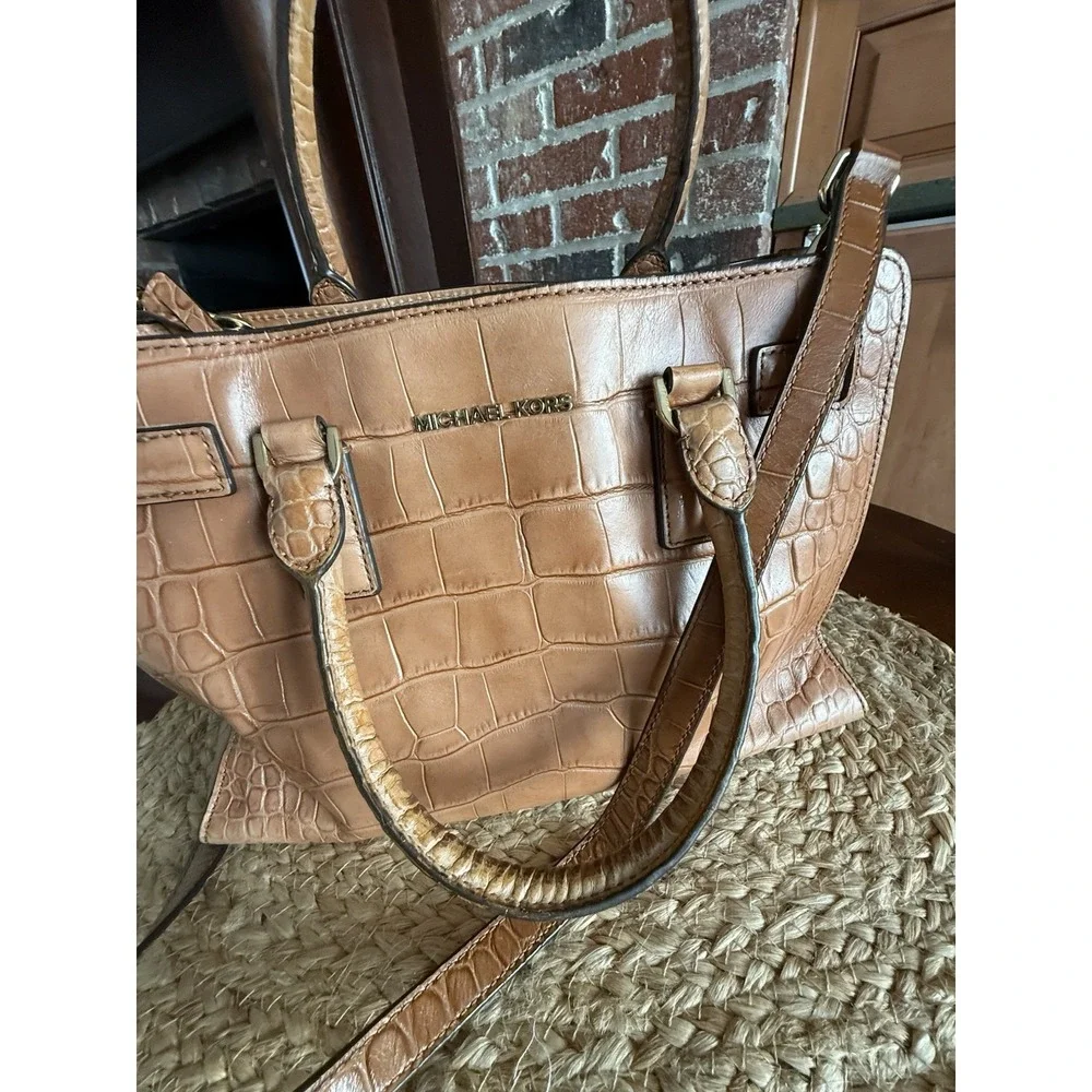 MICHAEL‎ MICHAEL KORS DILLON EW SATCHEL Embossed leather BAG